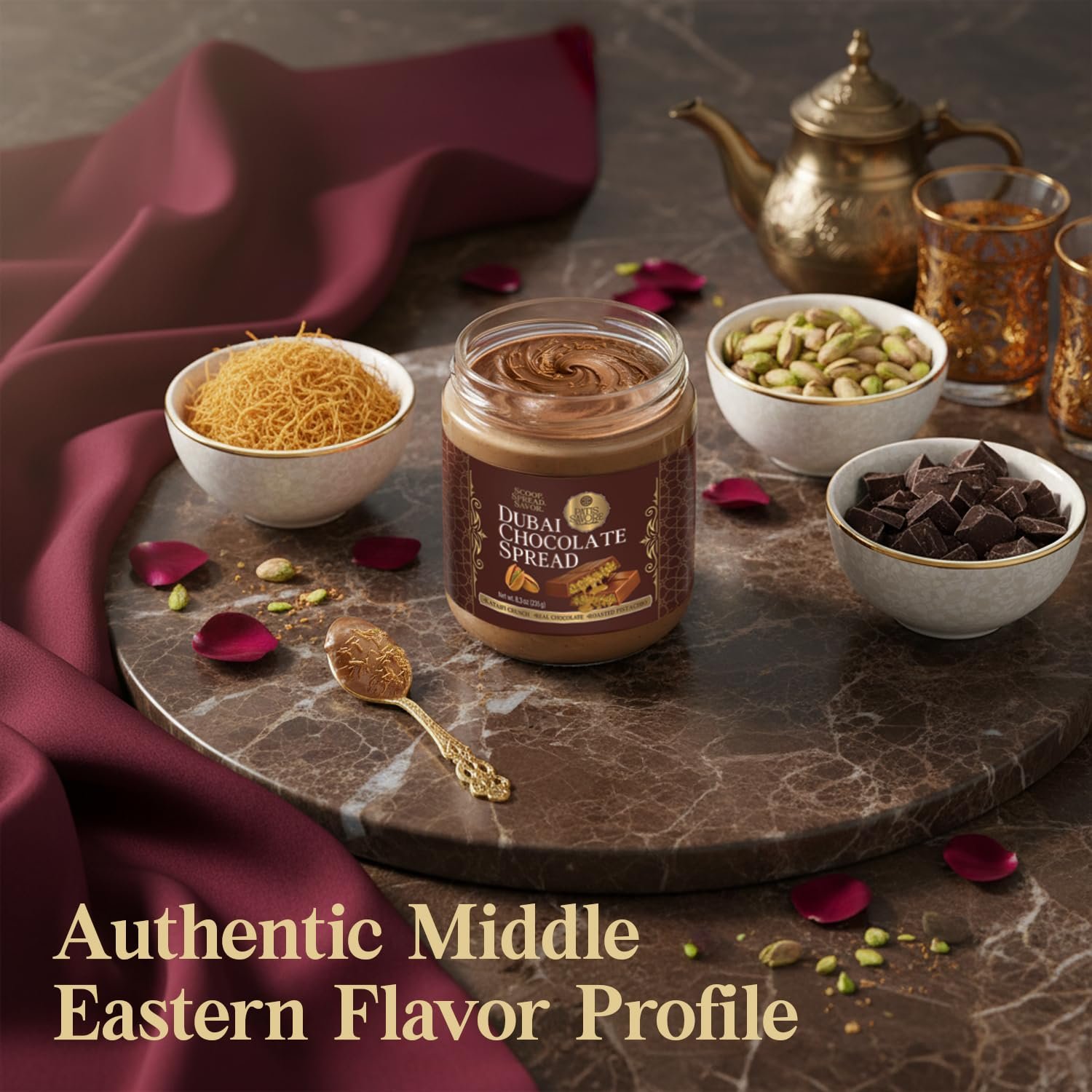 patis savore dubai chocolate spread with kataifi pistachio cream – 8.3oz patis savore dubai chocolate spread with kataifi pistachio cream – 8.3oz