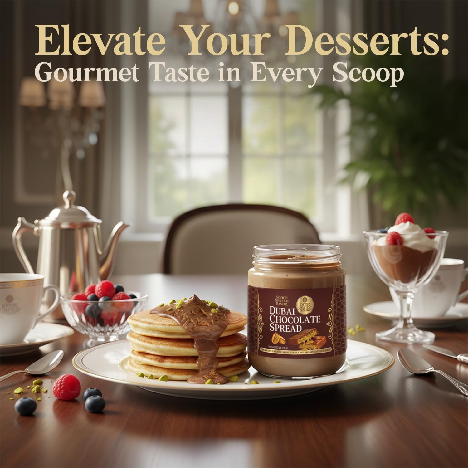 patis savore dubai chocolate spread with kataifi pistachio cream – 8.3oz patis savore dubai chocolate spread with kataifi pistachio cream – 8.3oz