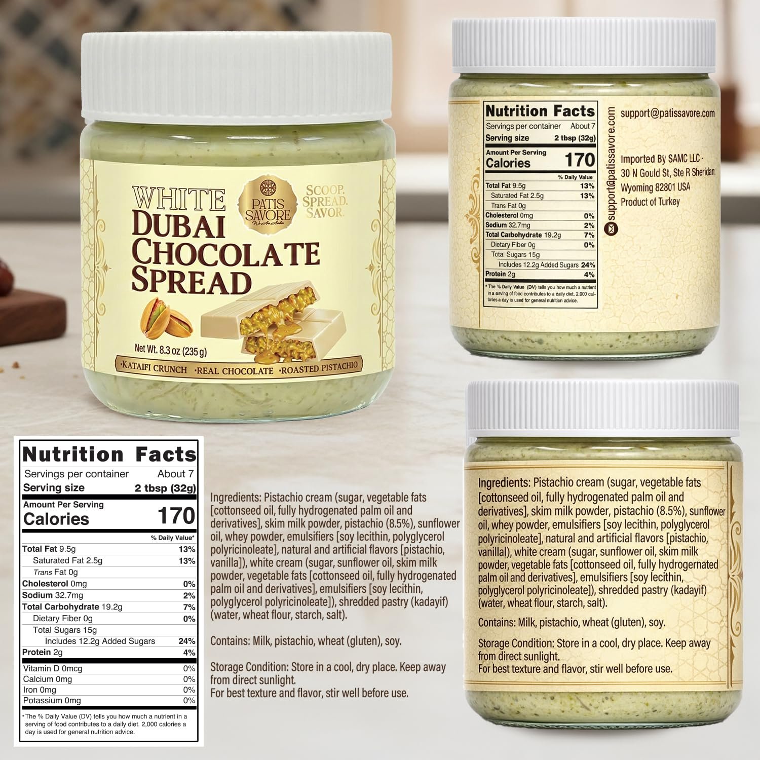 patis savore white dubai chocolate spread (8.3 oz) a sweet revelation patis savore white dubai chocolate spread (8.3 oz) a sweet revelation