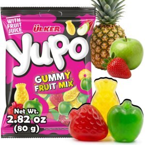 Ülker yupo assorted fruit jelly soft candy (24 pack) fruity delight on the go