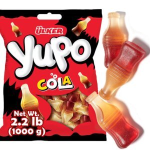 Ülker yupo cola bottle soft & chewy gummy candy (2.2 lb) classic refreshment