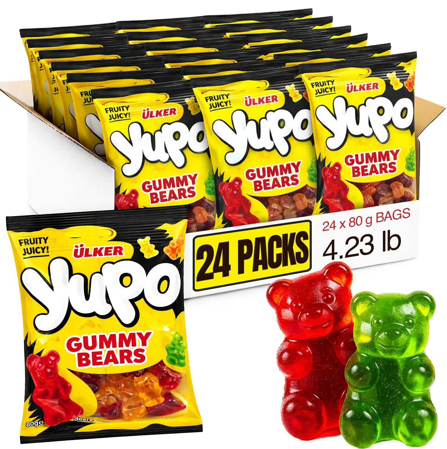 Ülker yupo gummy bears (24 pack) classic chewy fun on the go Ülker yupo gummy bears (24 pack) classic chewy fun on the go
