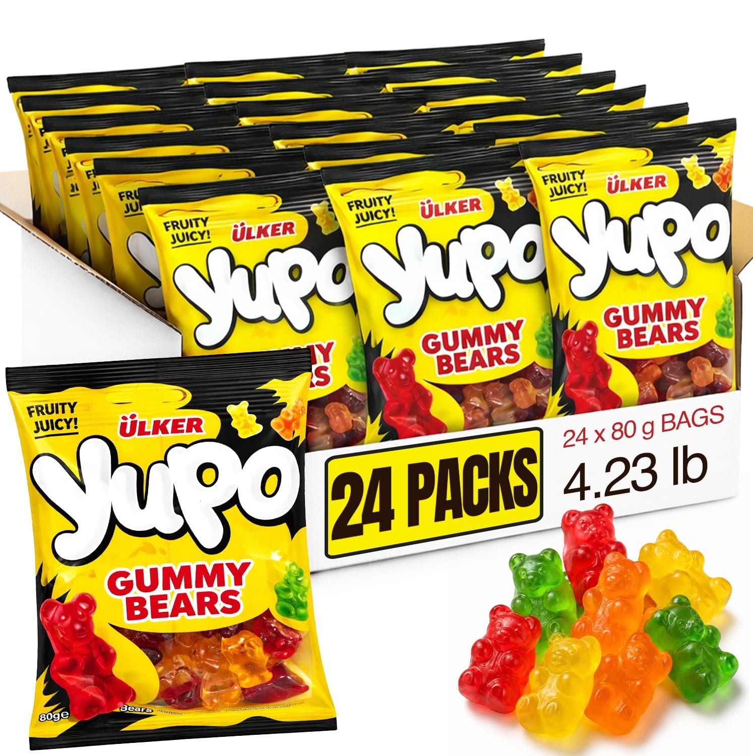 Ülker yupo gummy bears (24 pack) classic chewy fun on the go Ülker yupo gummy bears (24 pack) classic chewy fun on the go