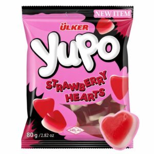 Ülker yupo heart shaped gummy candy (24 pack) sweet romance in every bite