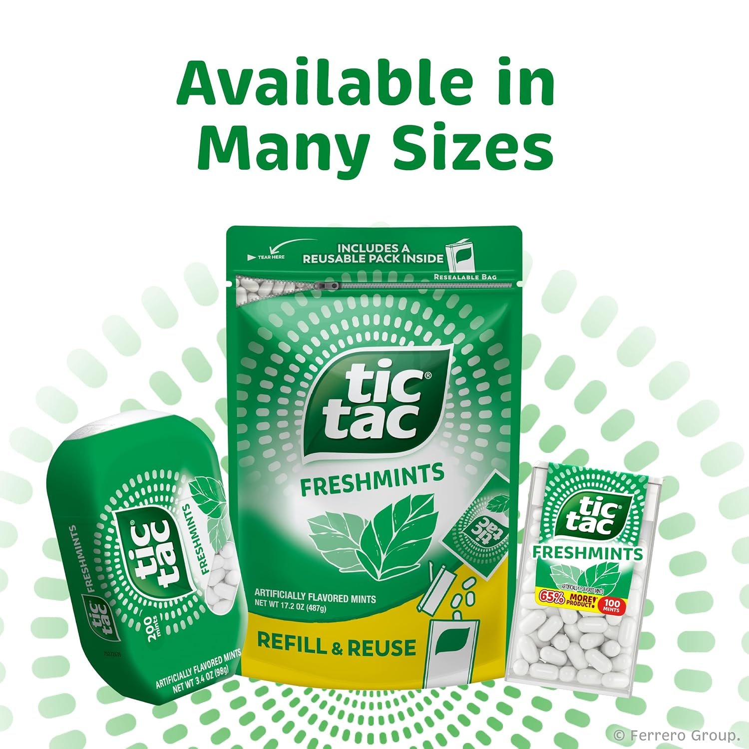 tic tac – freshmint breath mints (12 pack 1.7 oz each – 100 mints per container) – on the go pocket sized mint candy (1) tic tac – freshmint breath mints (12 pack 1.7 oz each – 100 mints per container) – on the go pocket sized mint candy (1)